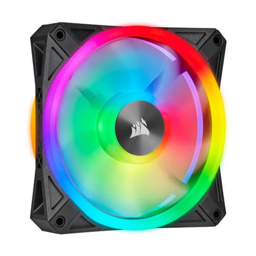 Corsair iCUE QL120 RGB 120mm PWM RGB Cabinet Fan With Lighting Node Core (Triple Pack)